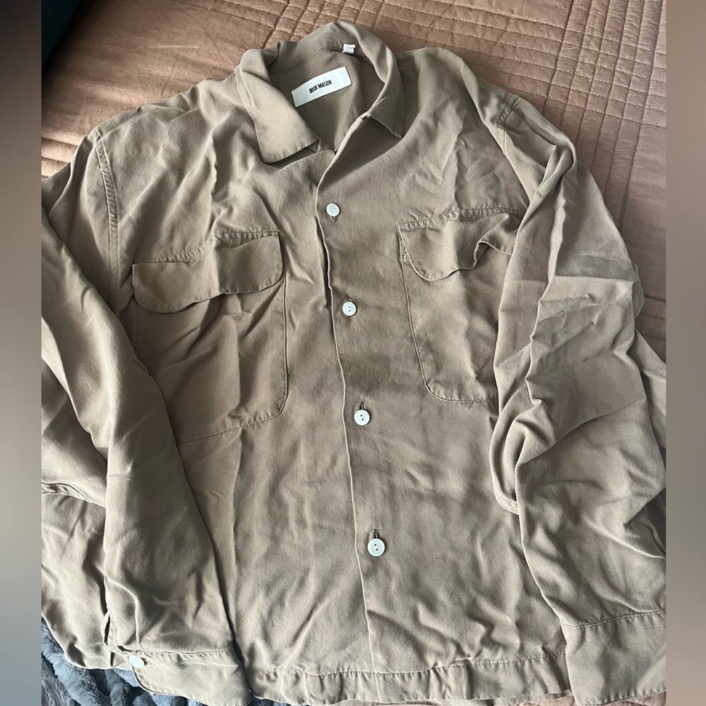 Buck Mason Soft Silken Twill Studio Modal Button Down Shirt Womens XL